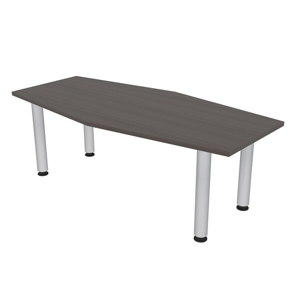 33.5 in W, 59.5 in L, 29 in H, Engineered Wood Top, Brown